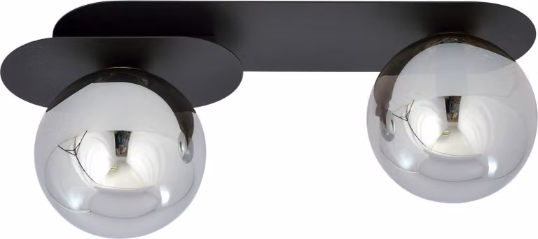 Lampada da soffitto Emibig 2xE14 40W PLAZA 2 NERO/GRAFITE 1119/2