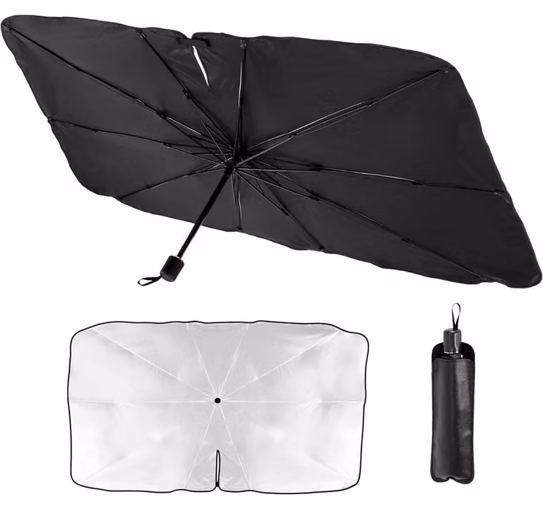 Parasole pieghevole per auto, protezione solare per parabrezza, dimensioni 135x73 cm, protezione dai raggi UV e dal calore