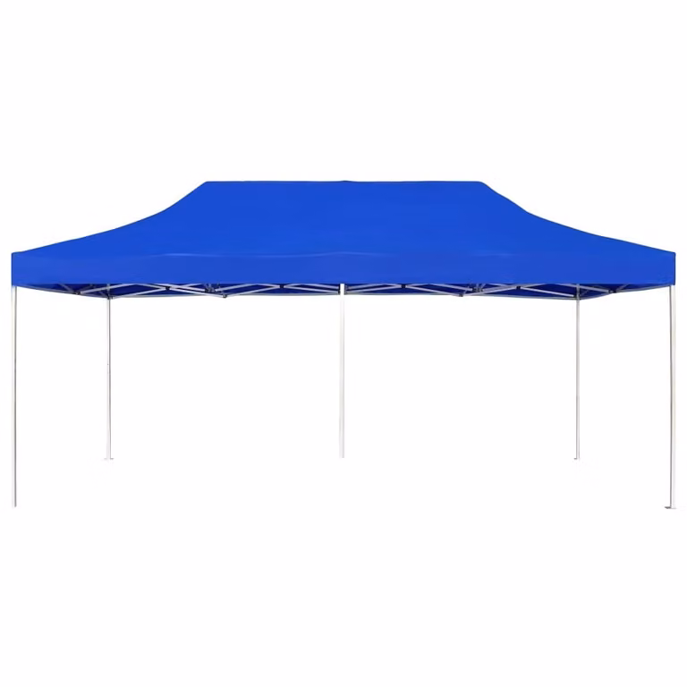 Gazebo Professionale Pieghevole Alluminio 6x3 m Blu