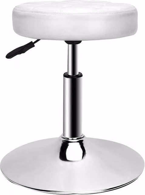Sgabello attivo rotante regolabile da 40 a 53 cm con ruote in bianco
