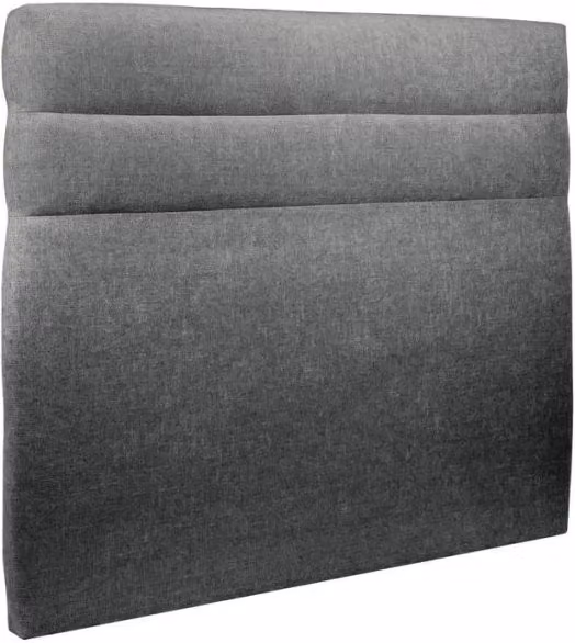 Testiera in tessuto natté grigio antracite con linee L140 cm
