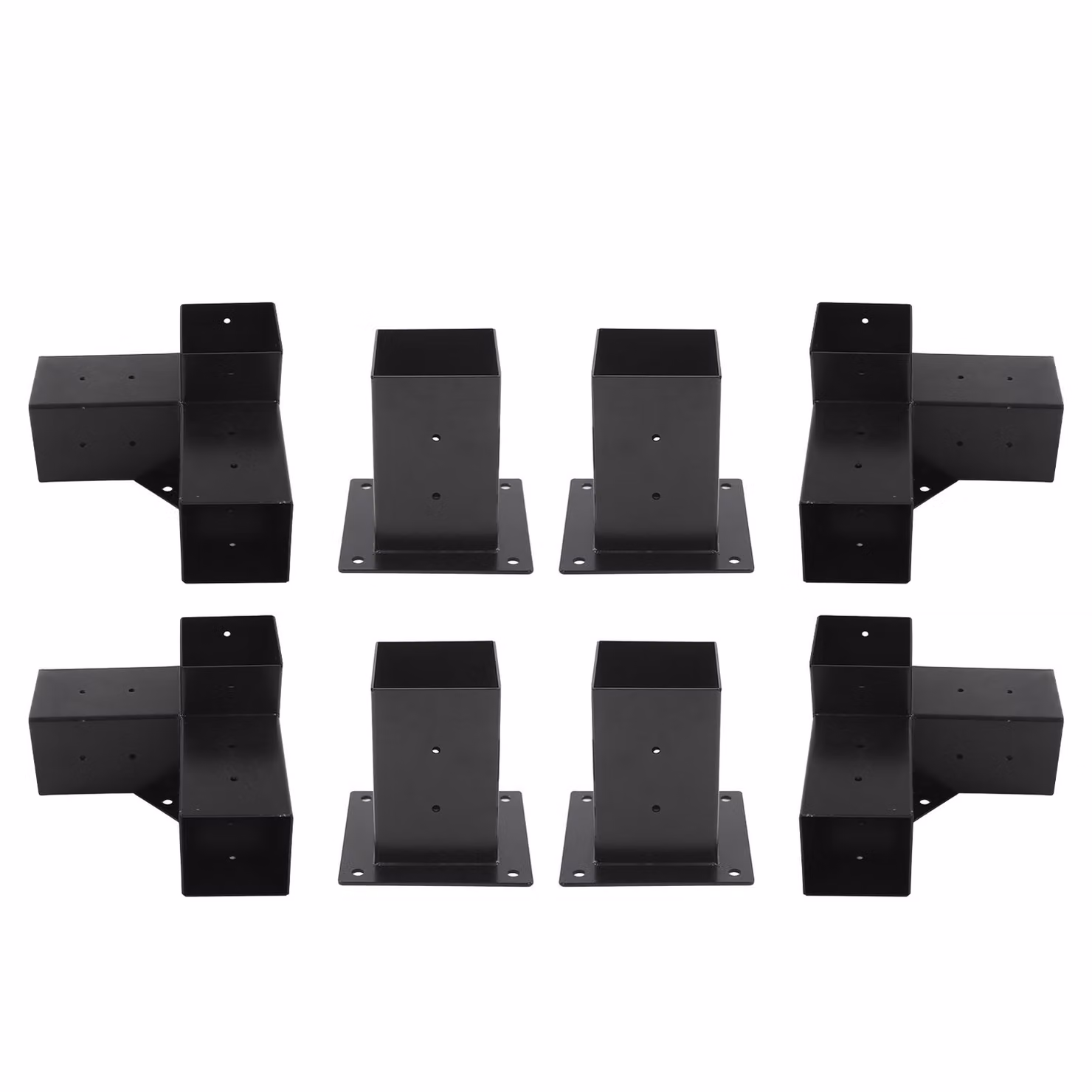 Pergola staffa in acciaio fai da te elevato legno Stand Hardware Kit per la lavorazione del legno all'aperto (8pcs)