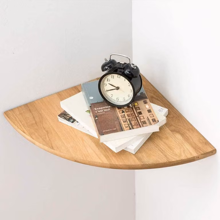 Elzusha - Pannello angolare in legno per decorazioni e stoccaggio, con angoli arrotondati
