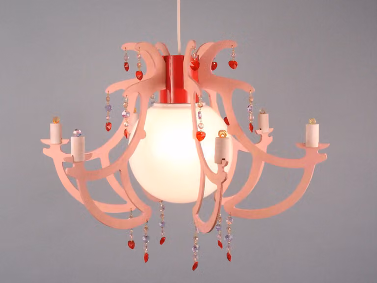 Niermann Leuchten Luce a sospensione Rosata - Dimensioni: 55 cm x 55 cm x 40 cm - Colore: rosa; 179