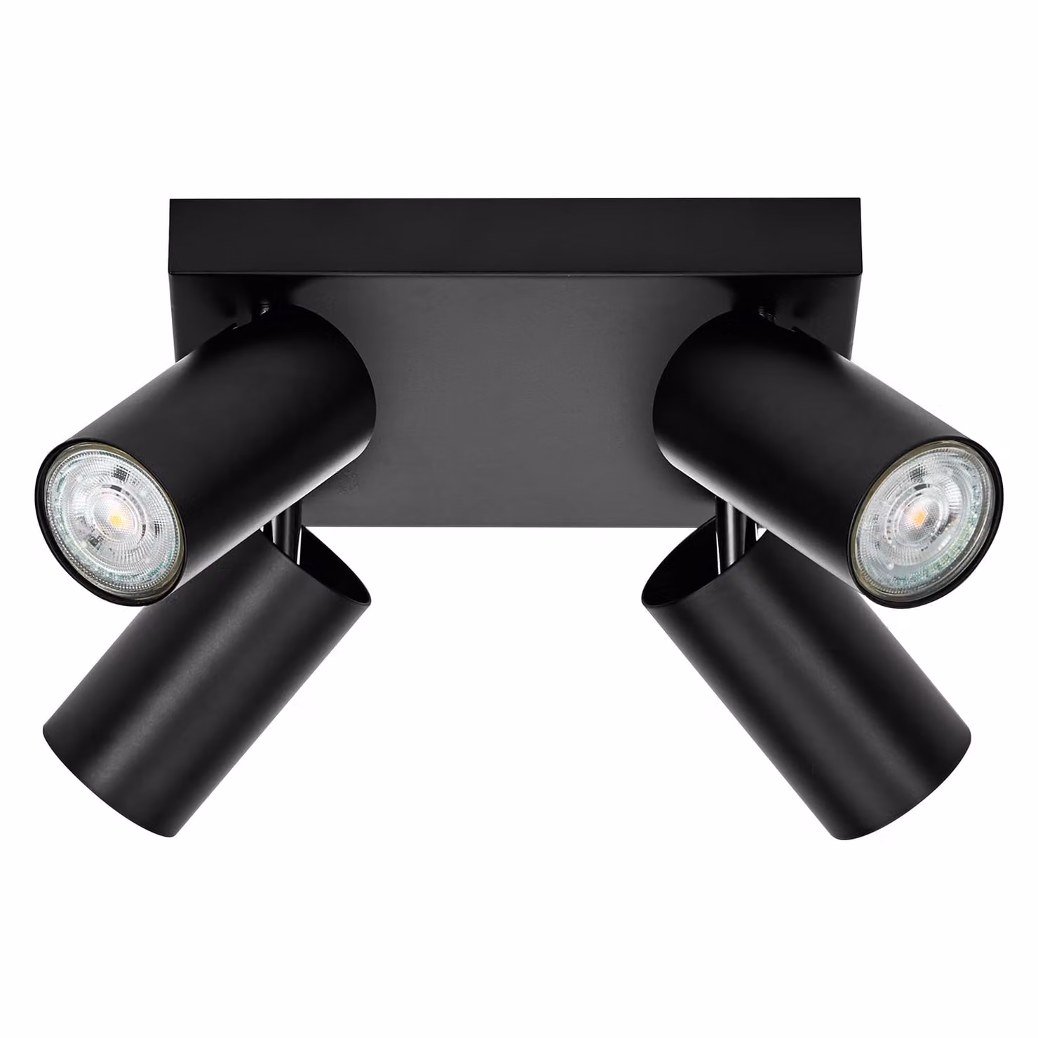 LEDVANCE LED SPOT OCTAGON PL 4 x 3,4W, GU10, 920lm, nero, temperatura di colore 2.700K, colore della luce bianco caldo, intramontabile, lampada LED sostituibile, ideale per interni, CRI 90, teste regolabili, dimmerabile