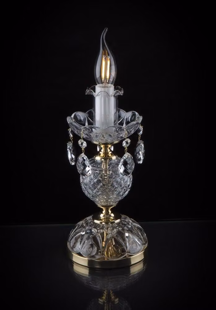Tischleuchte Tisch Lampe Leuchten Kronleuchte Kristall Lampen Antik Stil Leuchte