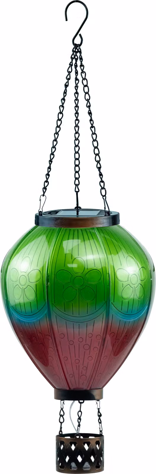 LED XL solare lanterna mongolfiera struttura in metallo decorazione giardino