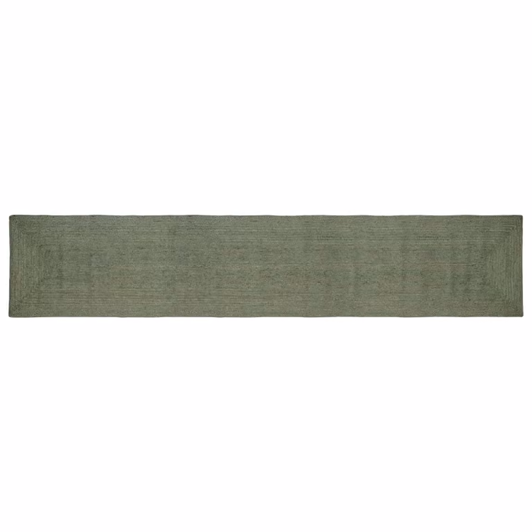Tappeto da area moderno in juta verde oliva vidaXL L 400 cm x P 60 cm