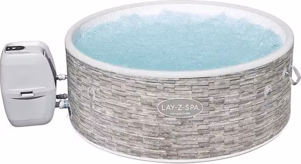 Idromassaggio gonfiabile Lay-Z-Spa Vancouver AirJet Plus Bestway per 3-5 persone, grigio