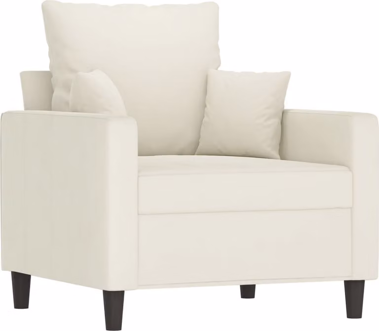 Poltrona Crema 60 cm Velluto