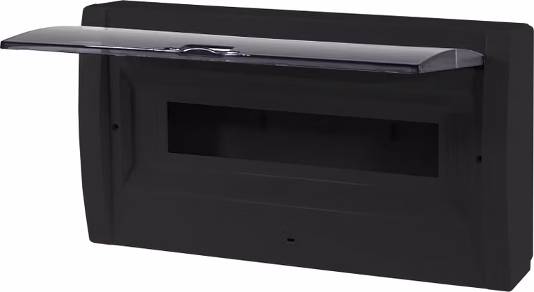 Scatola di derivazione a parete, piccola, 18 moduli, grado di protezione IP40, colore nero