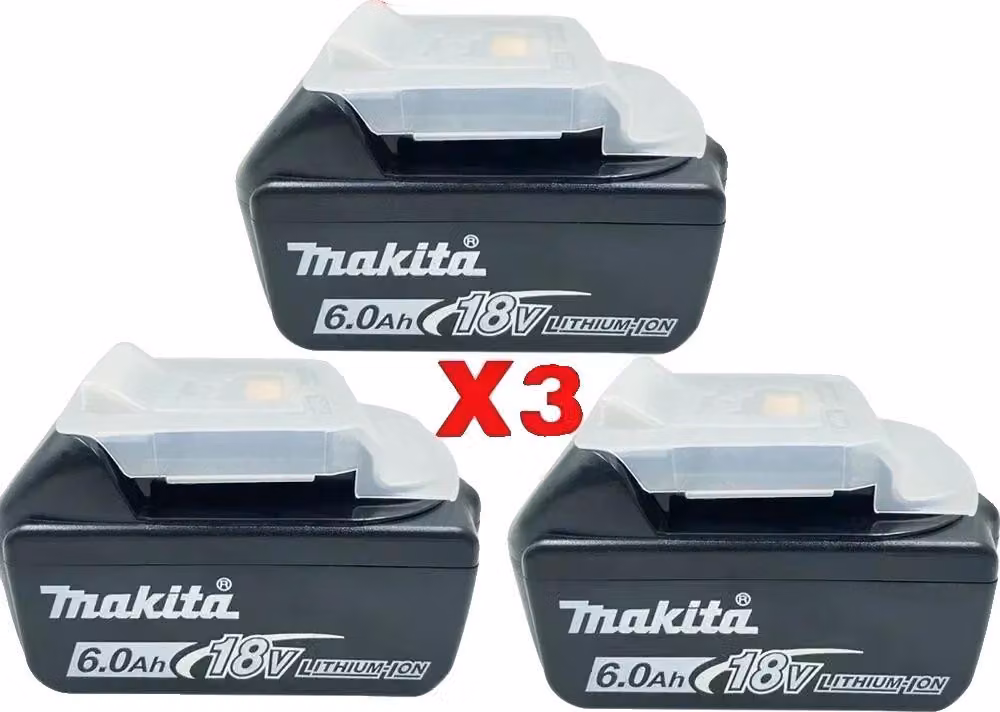 Batteria agli ioni di litio, capacità 6000mAh, tensione 18V, 3PCS 60Ah