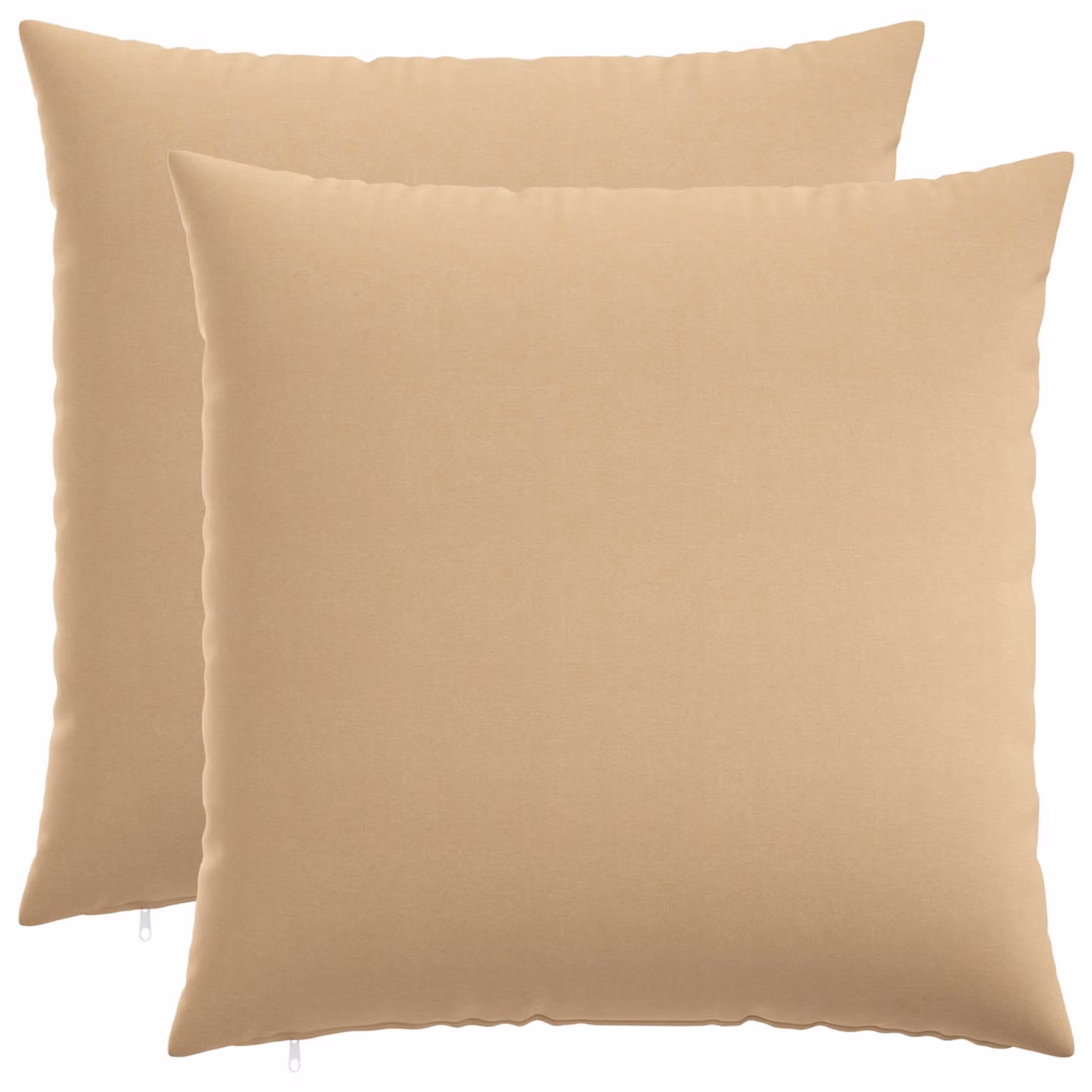 Set di 2 cuscini vidaXL HEERLEN beige in tessuto con rivestimento lavabile