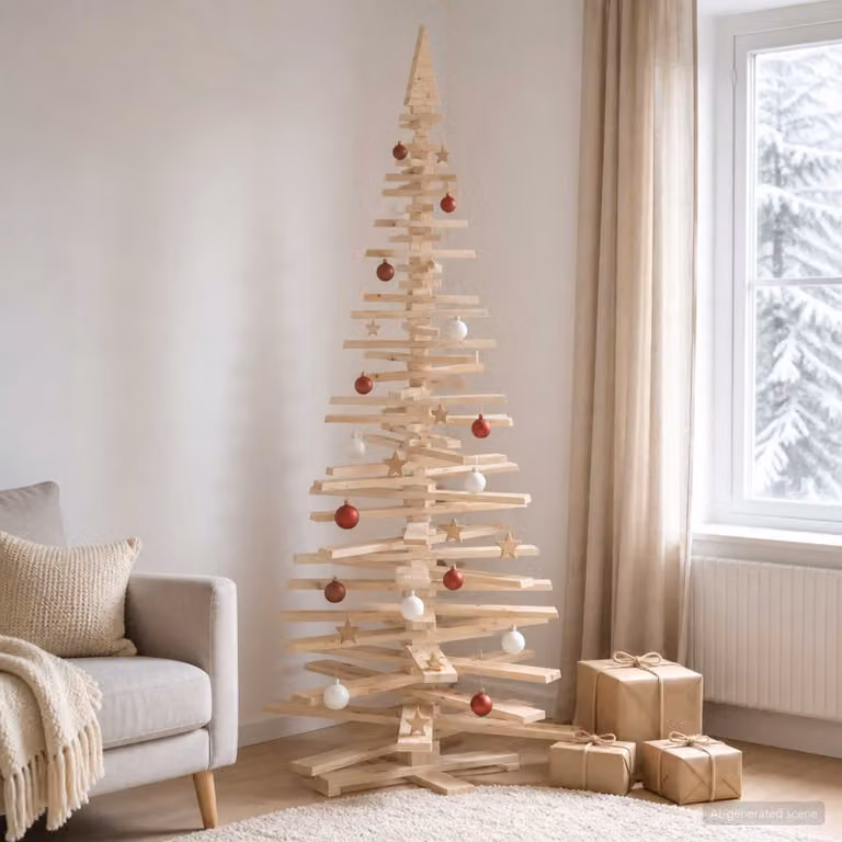 vidaXL Albero di Natale in legno KOTKA 240 cm Legno Massello di Pino