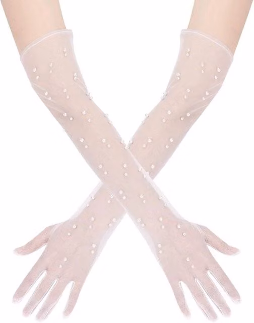 Manicure per sposa - Maniche lunghe eleganti per sposa - Adatte per ragazze donne
