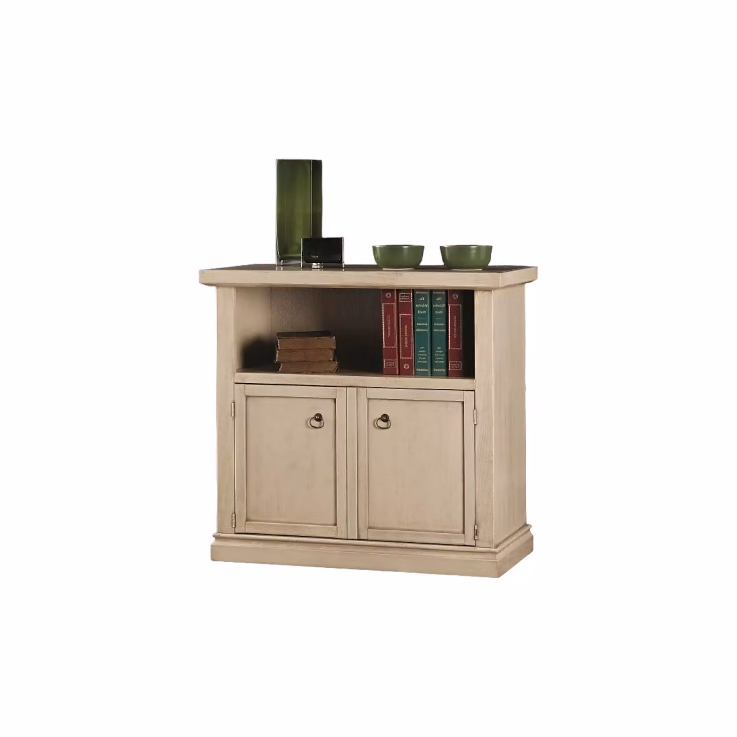 Porta TV 2 ante in legno stile shabby chic color beige e bianco Mobili 2G L/P/H: 84 x 40 x 75 cm – 1
