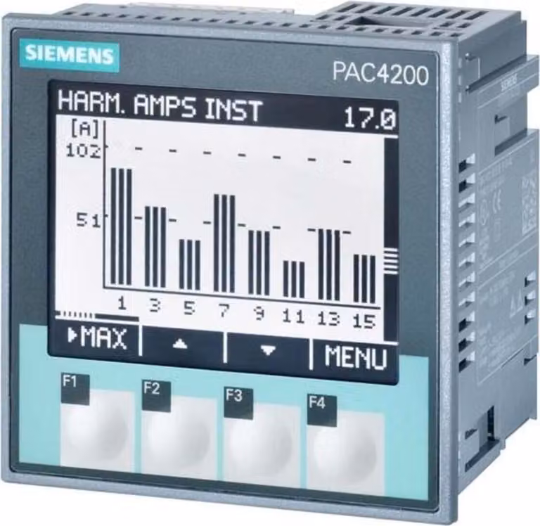 Siemens 7KM4211-1BA00-3AA0 Misuratore digitale da pannello SENTRON 7KM PAC4200, installazione frontale, 500/289 V, 5 A, 22-65 V DC, modbu.