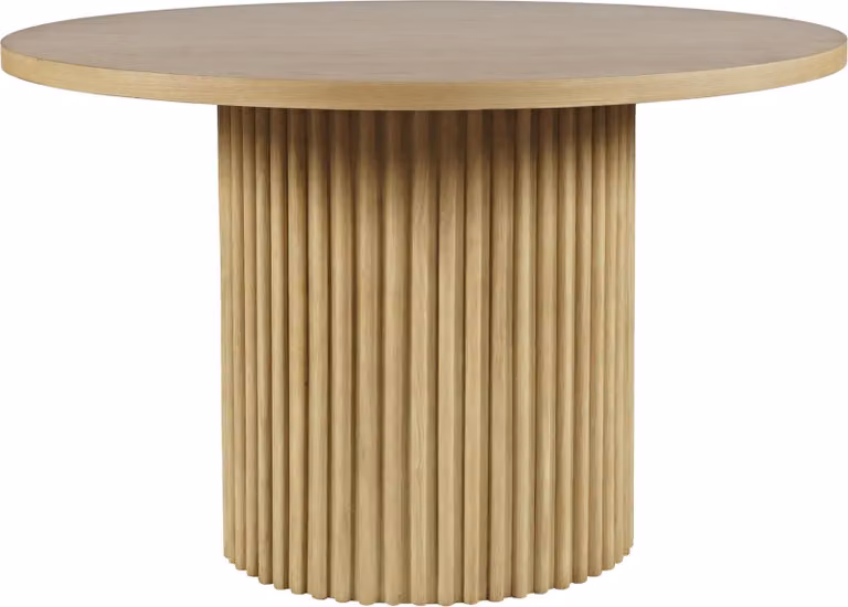 FURNLUX Tavolo da pranzo in rovere Avola 122 cm / Colore principale: Beige / Dimensioni: 122 x 76 x 122 cm