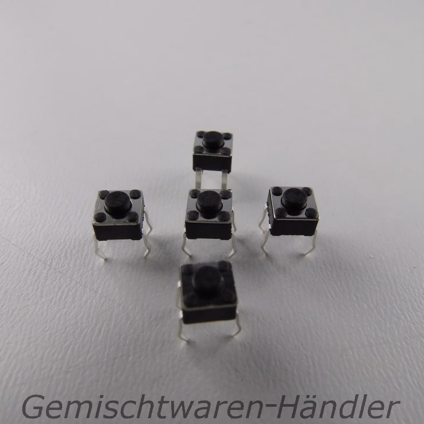 10 microinterruttori, tipo pulsante, connettore a lamella, dimensioni 4,5x4,5x3,8 mm, 0,05A-12V, mini pulsante