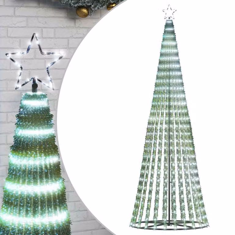 Albero di Natale a LED 475 LED Bianco Freddo 247 cm