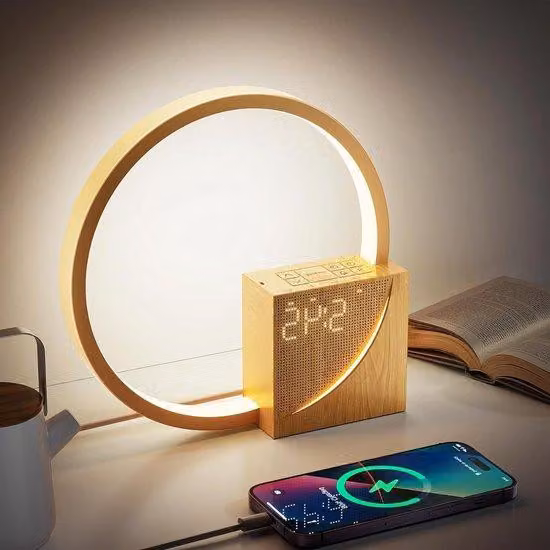 Lampada a LED con sveglia - Touchscreen - Regolabile - Ricarica USB - Illuminazione a LED