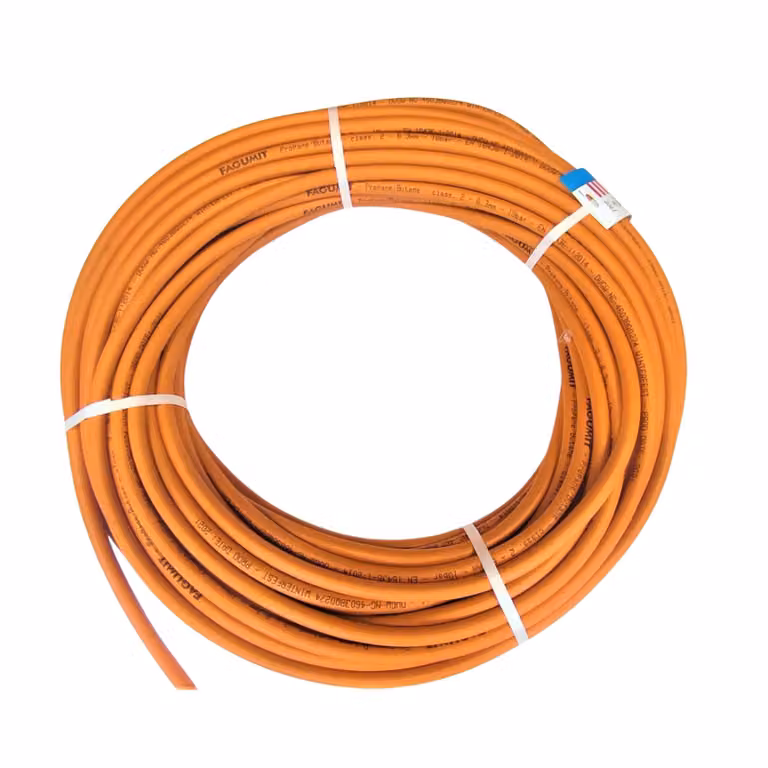 Tubo gas propano butano Zatechs (molto flessibile) 10m 10 bar Ø6,3mm (Ø16mm esterno) -30°C Tubo gas a bobina intera per barbecue a gas e fornelli da campeggio