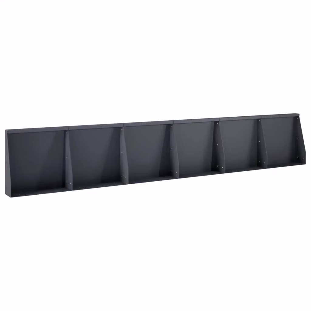 Set di 6 muretti per aiuole rialzate vidaXL in acciaio colore antracite L/P/H: 40 x 12 x 30 cm – 2