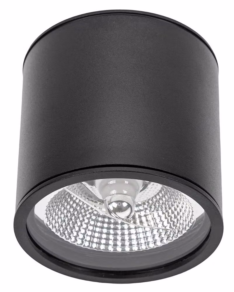 Faretto da soffitto nero D-120mm AR111 GU10 IP65 rotondo