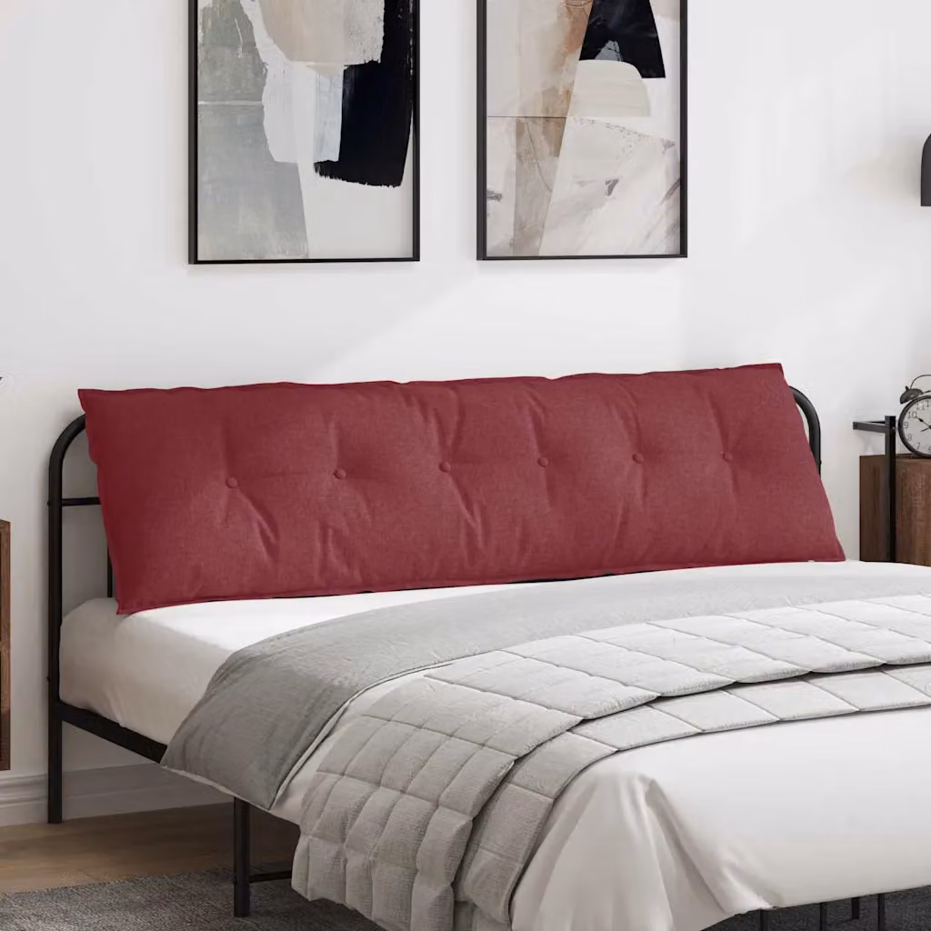Cuscino per schiena ergonomico vidaXL in tessuto rosso, L 180 x P 19 x H 50 cm