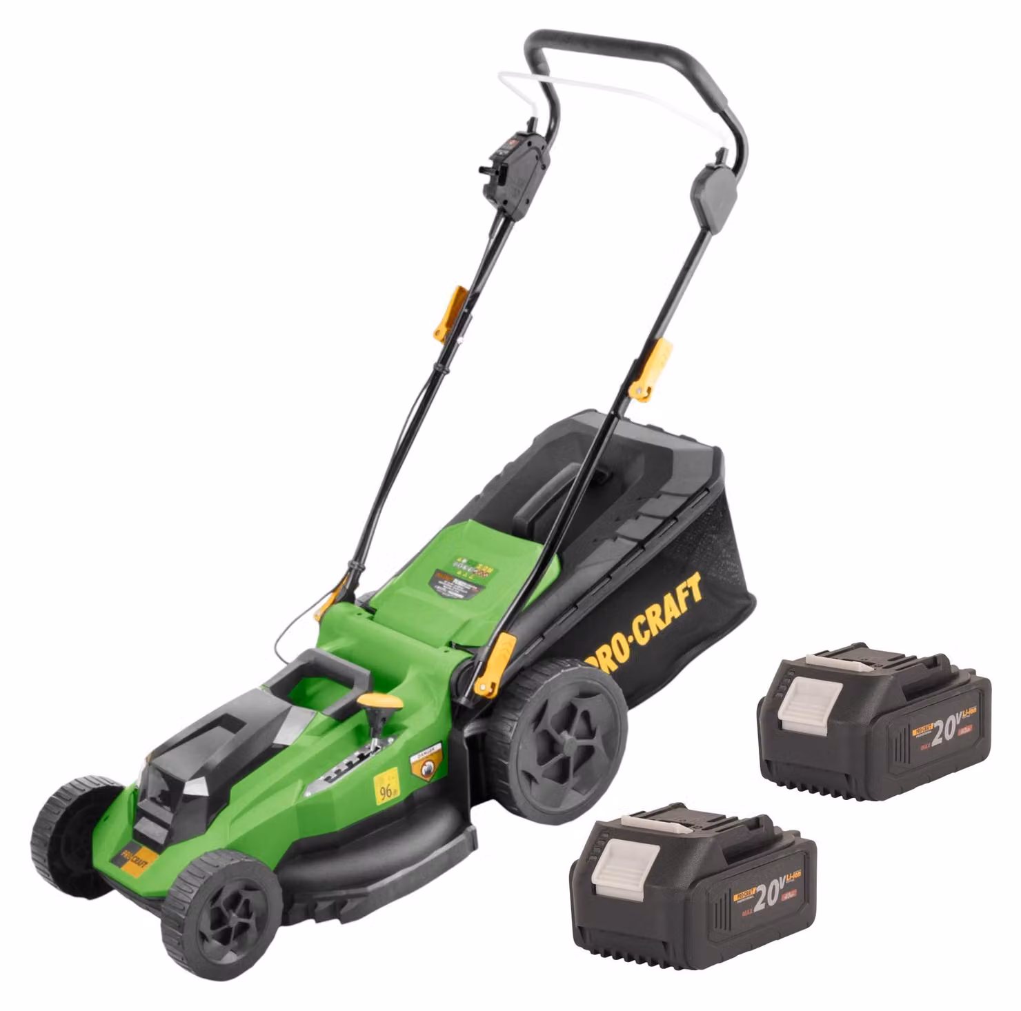 Tosaerba a batteria Procraft PLM23bb 40 V (2x 20 V) 430 mm brushless + 2 batterie da 4,0 Ah - senza caricabatterie