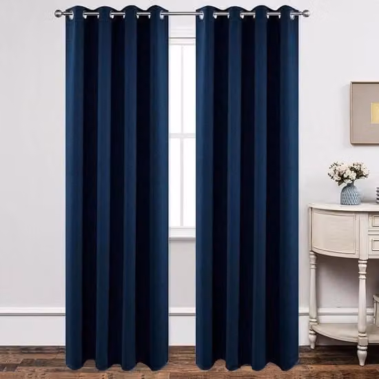 Gordini senza vetrata - 2 pezzi - Blu marino - H 245 x B 140 cm