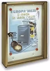Bacheca avvisi A3 Alubox in metallo argento metallizzato L: 55 cm, H: 40 cm, P: 5 cm