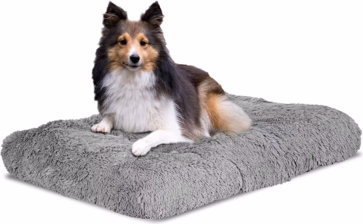 Cuscino per cani High Side Shaggy 80x60 cm grigio chiaro