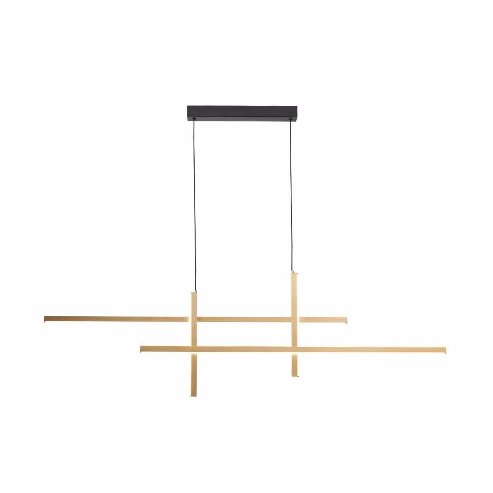 Lampada a sospensione LED EDGE oro-nera 42W 3570lm in alluminio, dimensioni: 150x120x5 cm, IP20, Zuma Line
