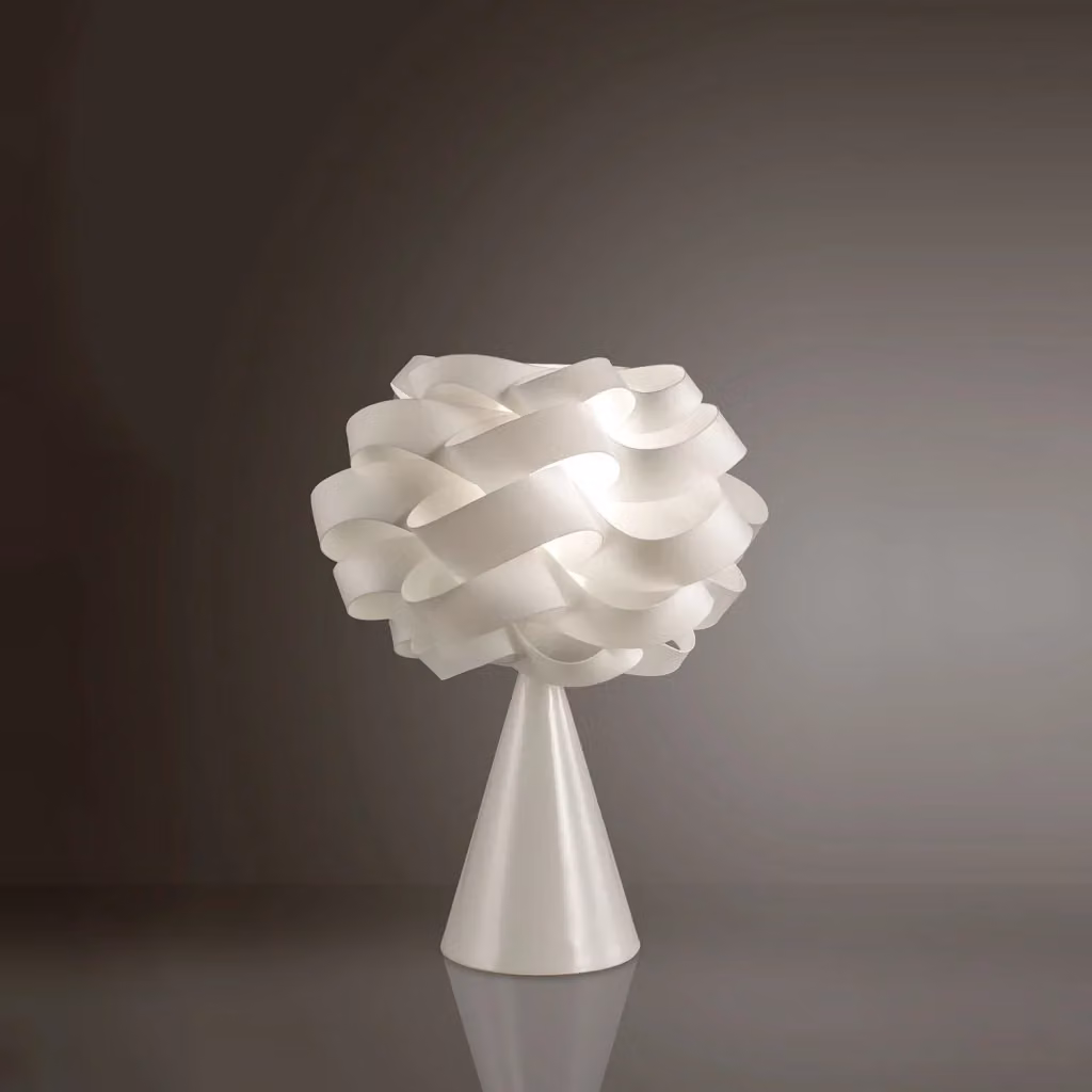 Lampada da scrivania moderna Cloud Polilux Linea Zero bianca con attacco E14 – 2