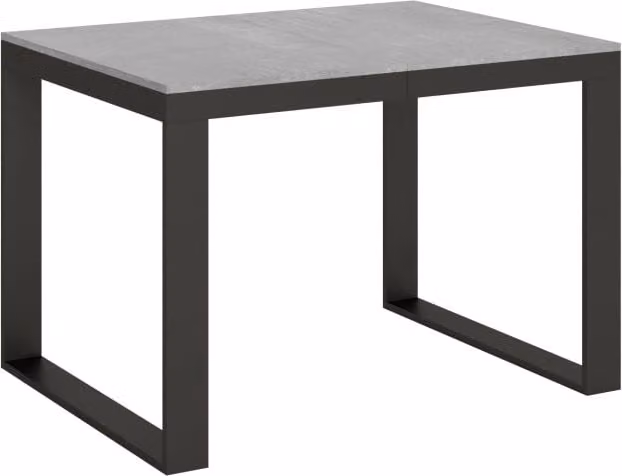 Tavolo allungabile Tekno Evolution Bs Com in cemento con telaio antracite L/P/H: 90 x 120/380 cm