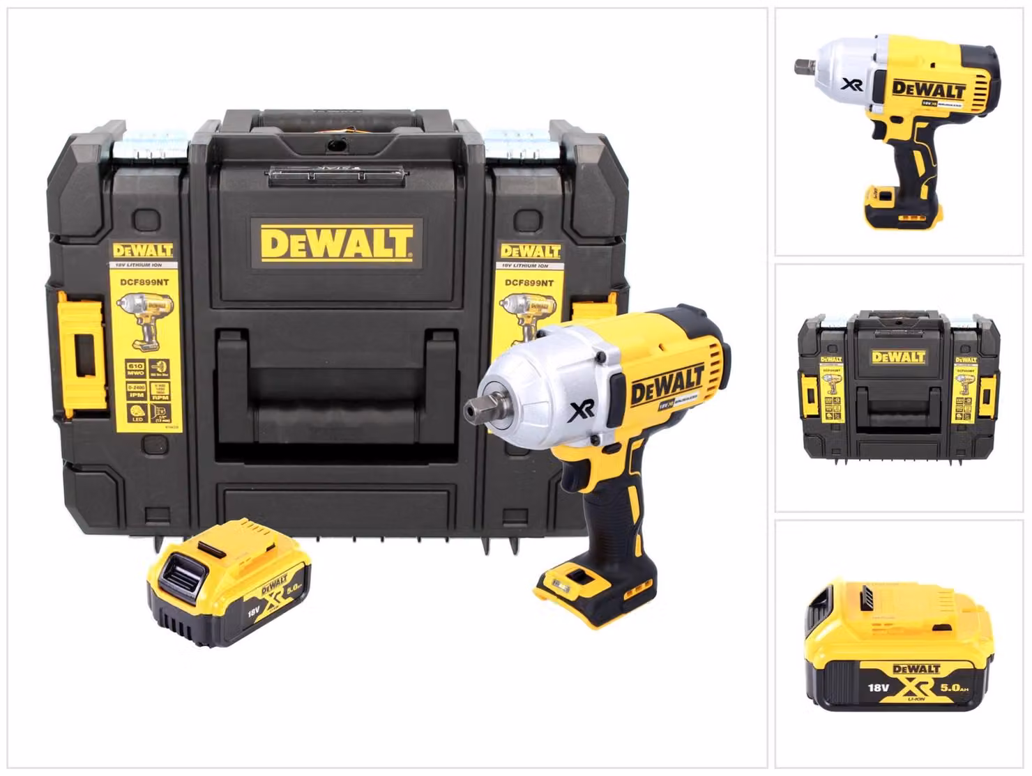 DeWalt DCF 899 Avvitatore ad impulsi a batteria 18V / 950Nm in valigetta TSTAK + 1x Batteria 5,0 Ah - senza caricabatterie