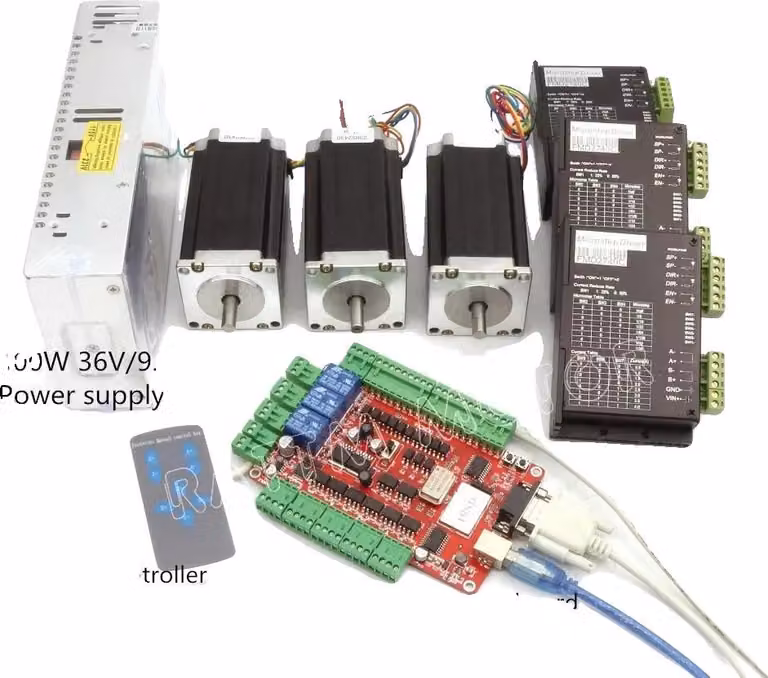 Kit controller CNC, motori passo-passo, sistema di driver, kit 3 assi