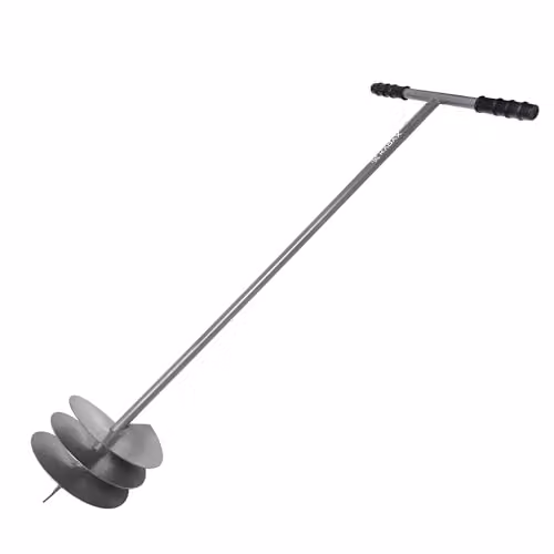 KADAX Trivella per terra per piantare alberi, trivella manuale a forma di T per giardinaggio, trivella da giardino per pali di recinzione, trivella per piantare con manico (Ø 230 mm)