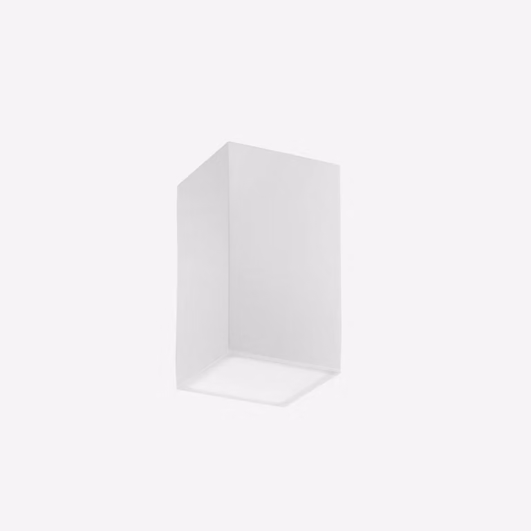 Lampada da soffitto LIVING in gesso bianco verniciabile, 11 cm.