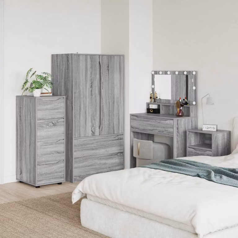 Armadio moderno vidaXL in legno MDF Grigio Sonoma L: 40 cm, P: 48 cm, H: 105 cm