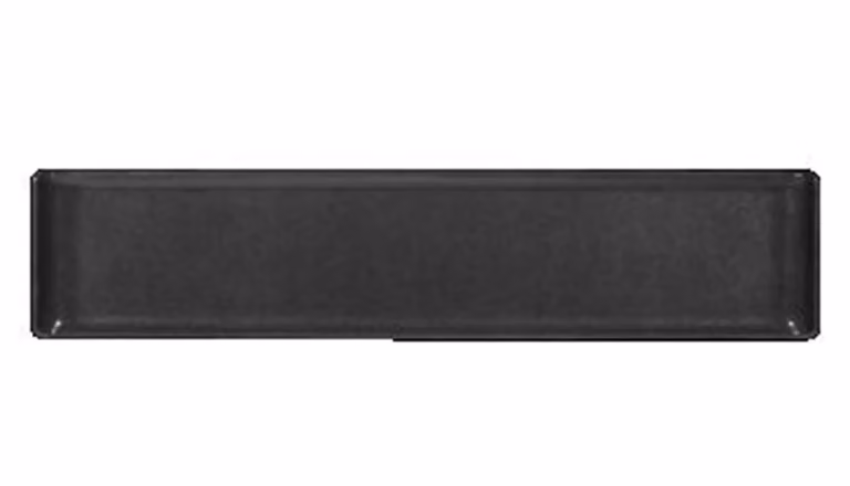 Vassoio rettangolare nero in porcellana diametro 46 x 10 cm linea Melamine 4 pezzi