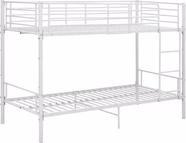 Letto a Castello Bianco in Metallo 90x200 cm 287909