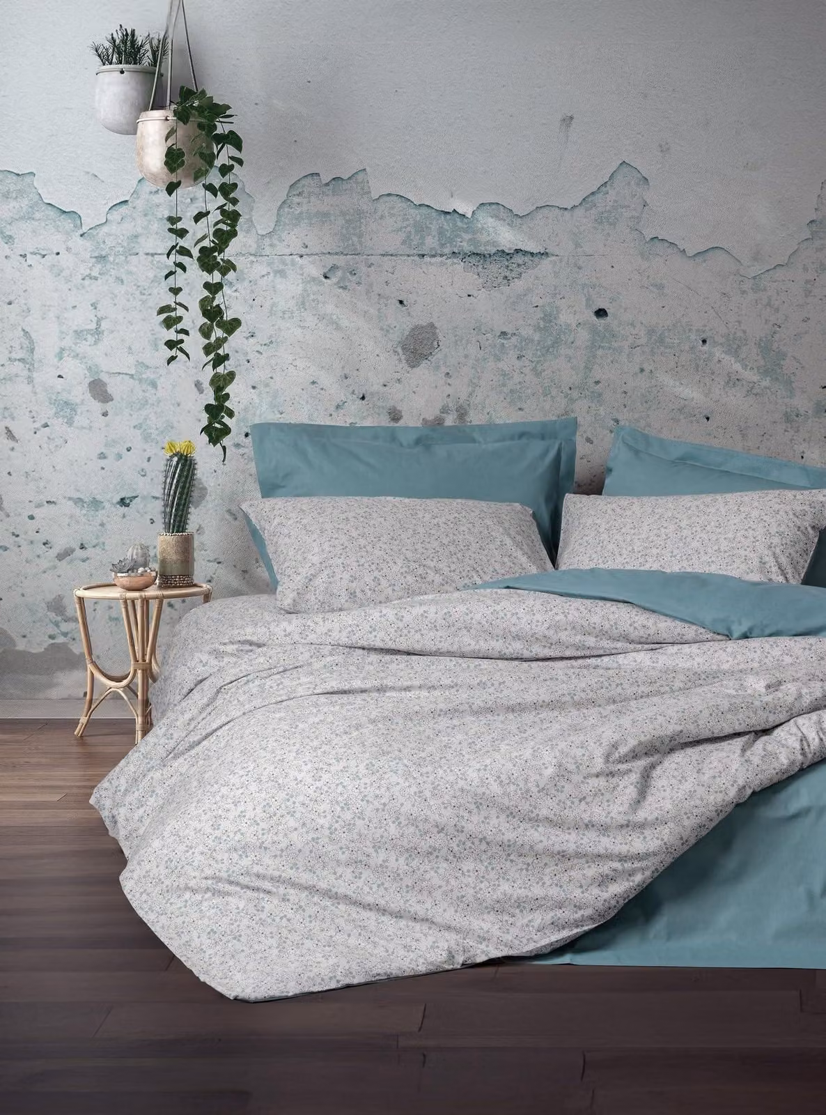Set di lenzuola per piumino Ranforce, taglia XXL, colore verde menta, dimensioni 155 x 220 cm