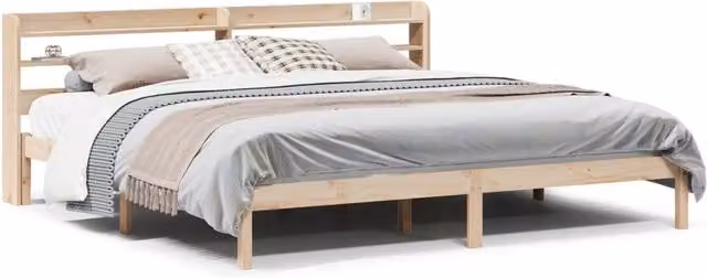 Letto matrimoniale | Letto per adulti | Letto senza Materasso 180x200 cm in Legno Massello di Pino