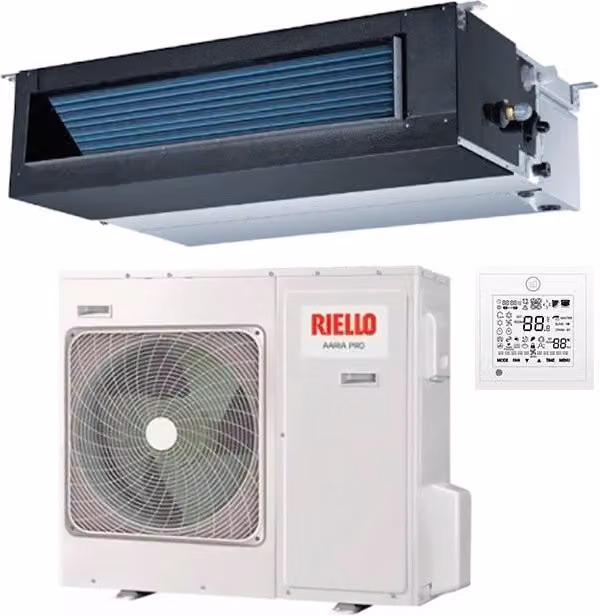 Condizionatore Canalizzato Riello Aaria Pro AMD 125 PBI Bianco 42000 Btu A++ Trifase con Comando a Filo