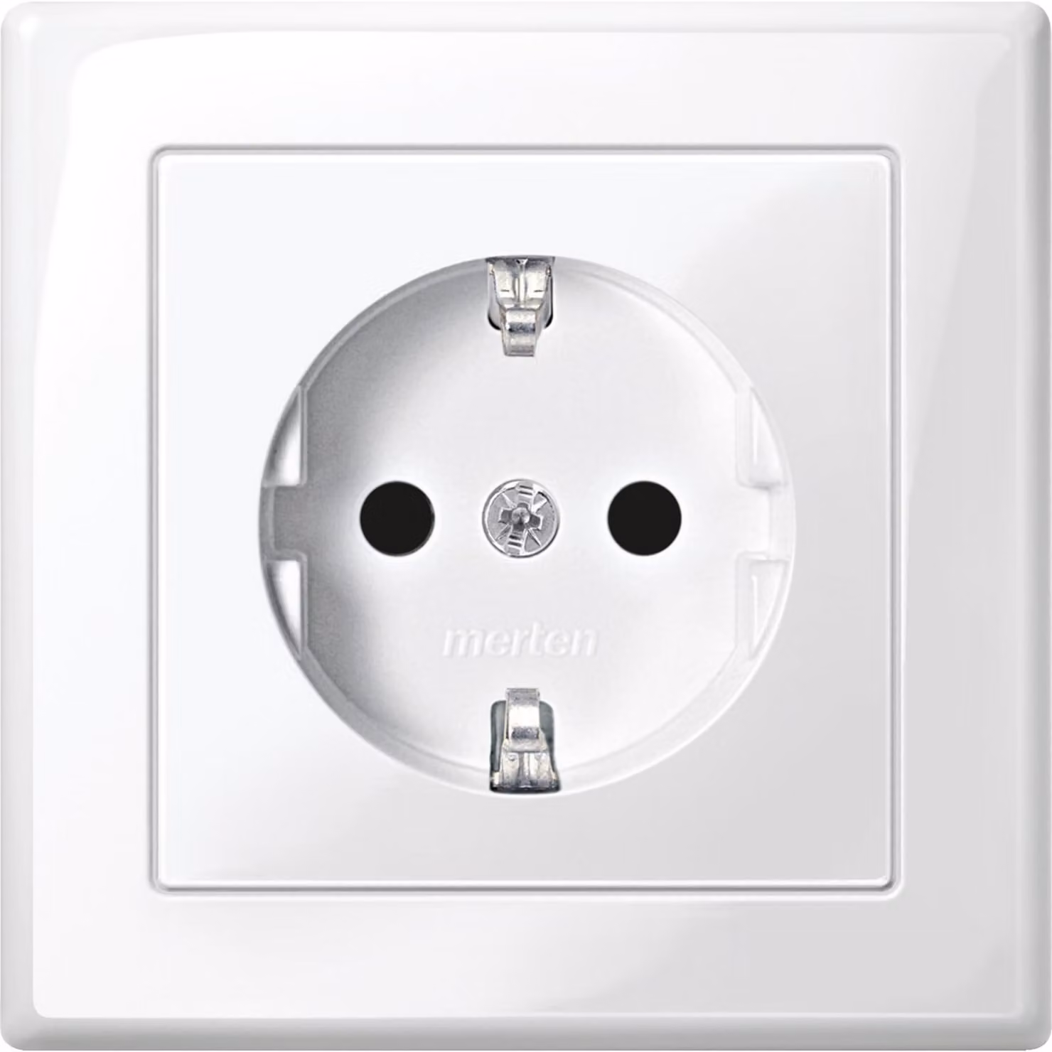 Merten SCHUKO presa di corrente pws/gl piastra di copertura completa MEG2300-1419
