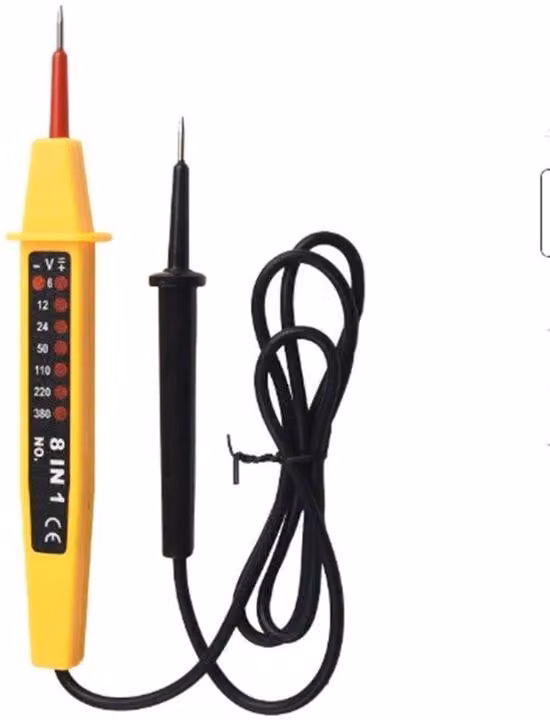 Testa multifunzione 8-in-1 per impianti elettrici automobilistici - dispositivo di test multisfunzione - 6-380 V - AC/DC - con LED