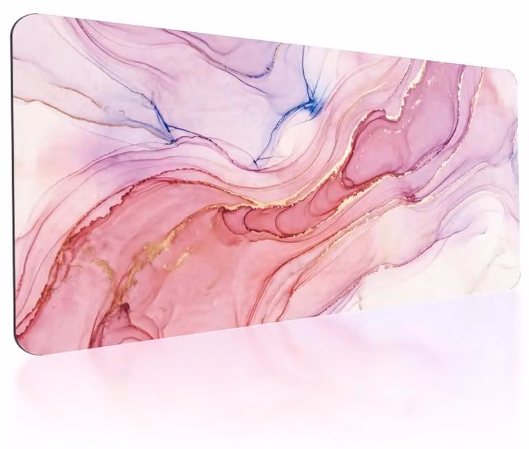 Omgoods - Sottopiano in marmo per tastiera e mouse - Rosa, 800 x 400 mm