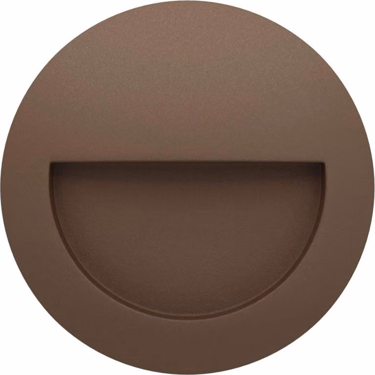 Beneito & Faure - Luce da incasso segnapasso LED Mis R Wall 3W - Segnapasso da parete rotondo IP65 Switch 2700K/3200K/4000K - Corten